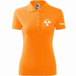 Koszulka POLO damska z nadrukiem TECHNIK RTG MANDARYNKA (A2)