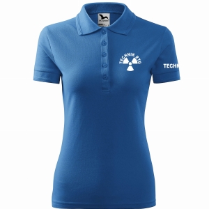 Koszulka POLO damska z nadrukiem TECHNIK RTG LAZUROWA (14)