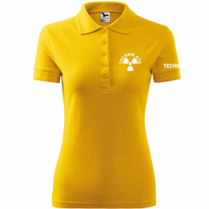 Koszulka POLO damska z nadrukiem TECHNIK RTG ŻÓŁTA (04)