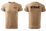 Koszulka męska STRAŻ TWOJA MIEJSCOWOŚĆ FLAGA POLSKI haft