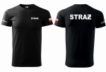 Koszulka męska STRAŻ TWOJA MIEJSCOWOŚĆ FLAGA POLSKI haft 