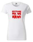 CZYTANIE MAM WE KRWI T-shirt Koszulka DAMSKA z nadrukiem NA PREZENT