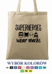 SUPERHEROES WEAR MASKS torba na zakupy ekologiczna