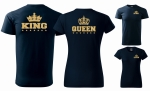 KING QUEEN Koszulki dla Par  NADRUK PRZÓD I TYŁ