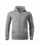 WYPRZEDAŻ 1 szt. ROZMIAR 146 Bluza TRENDY ZIPPER dziecięca (412) CIEMNOSZARY MELANŻ