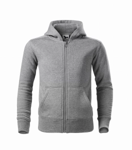 WYPRZEDAŻ 1 szt. ROZMIAR 146 Bluza TRENDY ZIPPER dziecięca (412) CIEMNOSZARY MELANŻ