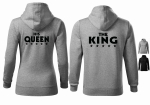 Bluzy dla Par  z kapturem THE KING HIS QUEEN 