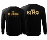 Bluzy dla Par  z kapturem the KING  his QUEEN
