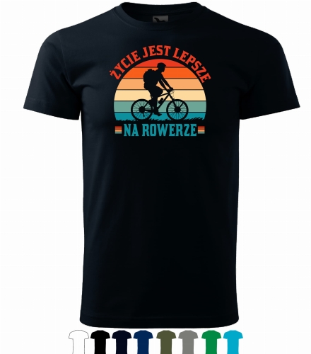 Odznaka Rowerzysty ŻYCIE JEST LEPSZE NA ROWERZE Koszulka dla Rowerzysty (dtf) - ROW4 ...