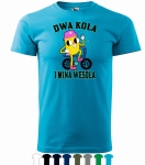 DWA KOŁA I MINA WESOŁA  Koszulka dla Rowerzysty (dtf) 