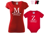Zestaw koszulka + body dla Mamy i Córki  + inicjały IMIONA