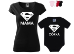 SUPER MAMA SUPER CÓRCIA  Zestaw koszulka + body dla Mamy i Córki 