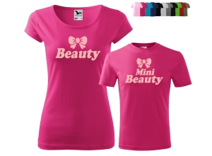 BEAUTY MINI BEAUTY Zestaw koszulek dla Mamy i Córki  