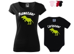 MAMOZAUR CÓRKOZAUR  Zestaw koszulka + body dla Mamy i Córki  