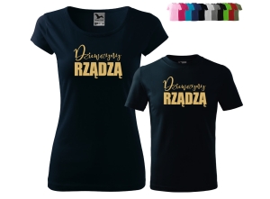 DZIEWCZYNY RZĄDZĄ Zestaw koszulek dla Mamy i Córki 