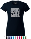 MOM WIFE BOSS Koszulka dla Mamy