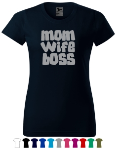 MOM WIFE BOSS Koszulka dla Mamy