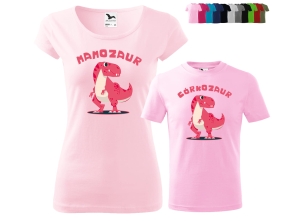 MAMOZAUR CÓRKOZAUR  Zestaw koszulek dla Mamy i Córki (dtf) 
