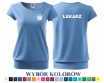 Koszulka damska CITY LEKARZ nadruk PRZÓD I TYŁ