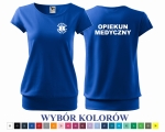 Koszulka damska CITY OPIEKUN MEDYCZNY nadruk PRZÓD I TYŁ