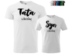 TATA IDEALNY SYN IDEALNY Zestaw koszulek dla Taty i Syna  