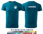 Koszulka męska BASIC LEKARZ nadruk PRZÓD I TYŁ