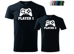  PLAYER 1 PLAYER 2 dla graczy Zestaw koszulek dla Taty i Syna 