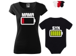 BATERIE MAMA SYN Zestaw koszulka + body dla Mamy i Syna 