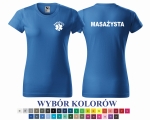 Koszulka damska BASIC MASAŻYSTA nadruk PRZÓD I TYŁ 