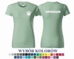 Koszulka damska BASIC OPIEKUN nadruk PRZÓD I TYŁ
