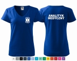 Koszulka damska DREAM ANALITYK MEDYCZNY nadruk PRZÓD I TYŁ