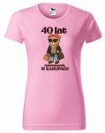 18 20 30 40 50 60 70 LAT DOŚWIADCZENIA W ZAKUPACH z misiem Koszulka damska na urodziny