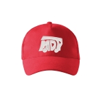 Czapka z daszkiem MDP LOGO HAFTOWANE CZERWONA