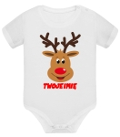Body świąteczne dla chłopca RENIFER + IMIĘ 