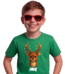 Koszulka JUNIOR świąteczna SŁODKI RENIFER + IMIĘ 