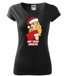 Koszulka damska świąteczna NIE TAKA ŚWIĘTA (dla Blondynki, włosy BLOND) 