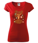 Koszulka damska świąteczna MOJA ŚWIĄTECZNA KOSZULKA PO DOMU