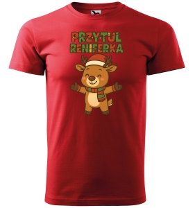 Koszulka męska świąteczna PRZYTUL RENIFERKA