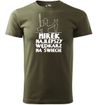 NAJLEPSZY WĘDKARZ NA ŚWIECIE + IMIĘ Koszulka Wędkarska 