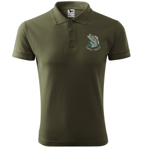 Koszulka POLO WĘDKARSKA + haft Twoje imię Twój tekst 