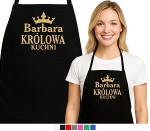 Fartuch kuchenny  IMIĘ + KRÓLOWA KUCHNI
