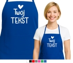Fartuch kuchenny  TWÓJ TEKST, IMIĘ, NAPIS serduszko