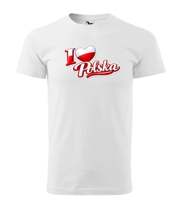 Koszulka męska I LOVE POLSKA Patriotyczna