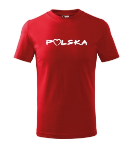 Koszulka dziecięca POLSKA serduszko Patriotyczna 