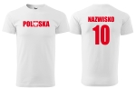 Koszulka męska POLSKA TWOJE NAZWISKO NUMER 