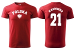 Koszulka męska POLSKA TWOJE NAZWISKO NUMER 