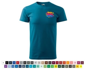 Koszulka Męska BASIC z Twoją własną GRAFIKĄ, TWOJE ZDJĘCIE, LOGO nadruk TYLKO LEWA PIERŚ