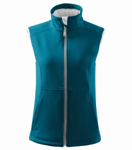 WYPRZEDAŻ 1 szt. ROZMIAR XS  Kamizelka damska SOFTSHELL VISION (516) CIEMNY TURKUS 