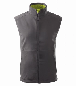 WYPRZEDAŻ 1 szt. ROZMIAR XL Kamizelka męska SOFTSHELL VISION (517) STALOWA
