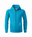 WYPRZEDAŻ 1 szt. ROZMIAR 158 Bluza TRENDY ZIPPER dziecięca (412) TURKUSOWA